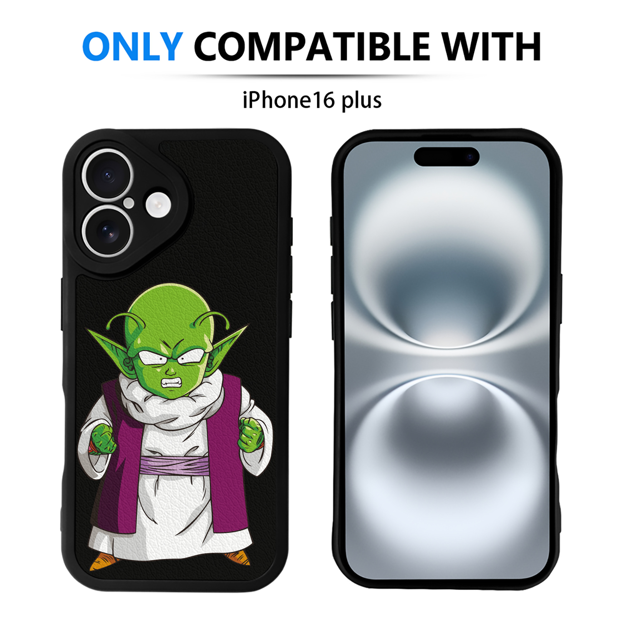 （画像用） ドラゴンボール ピッコロ DRAGON BALL Piccolo 【iPhone 16シリーズ対応】シリコンスマホケース（レザー調） 材質：シリコン
